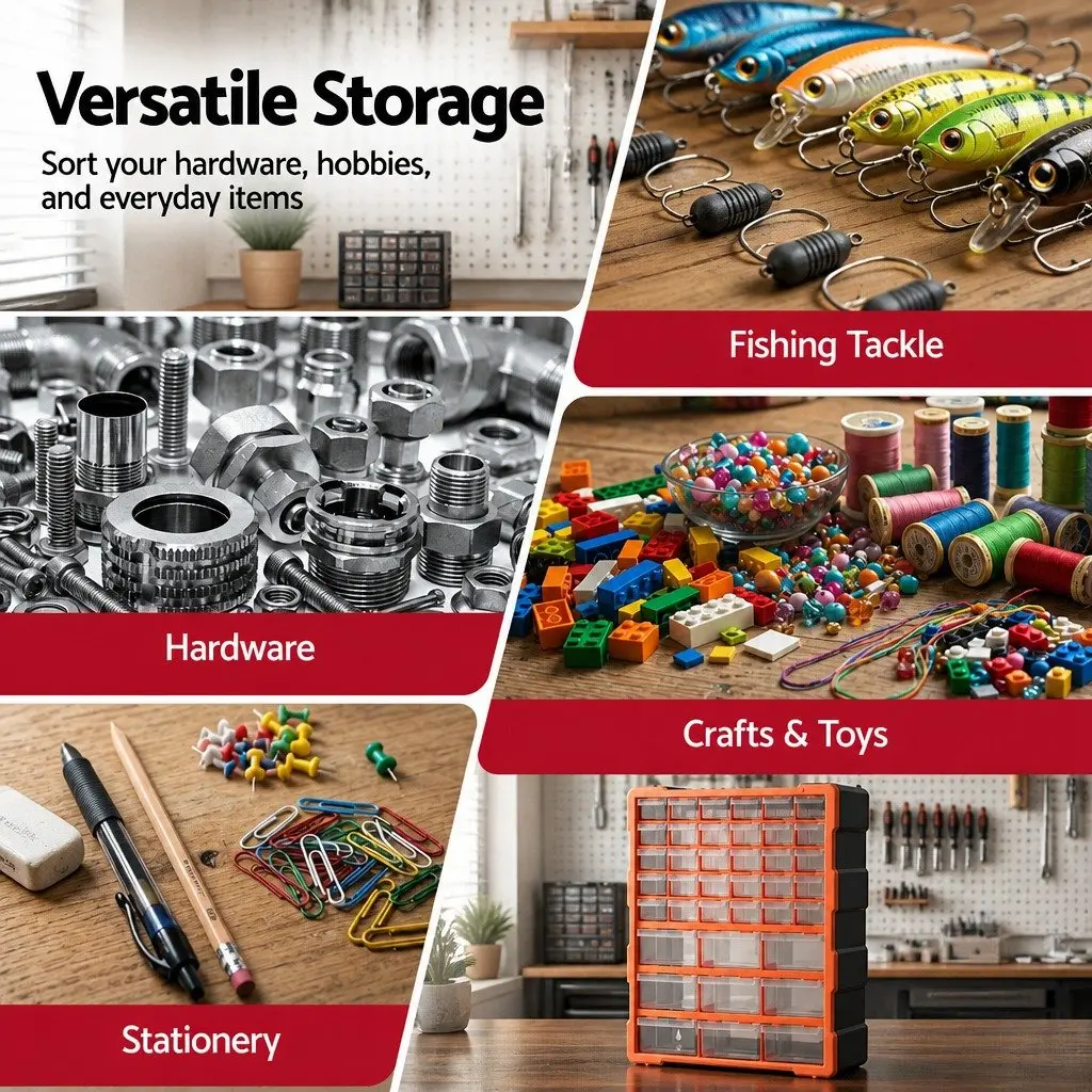 39-Drawer Tool Storage Cabinet Organizer Anti-Drop Hardware Small Parts