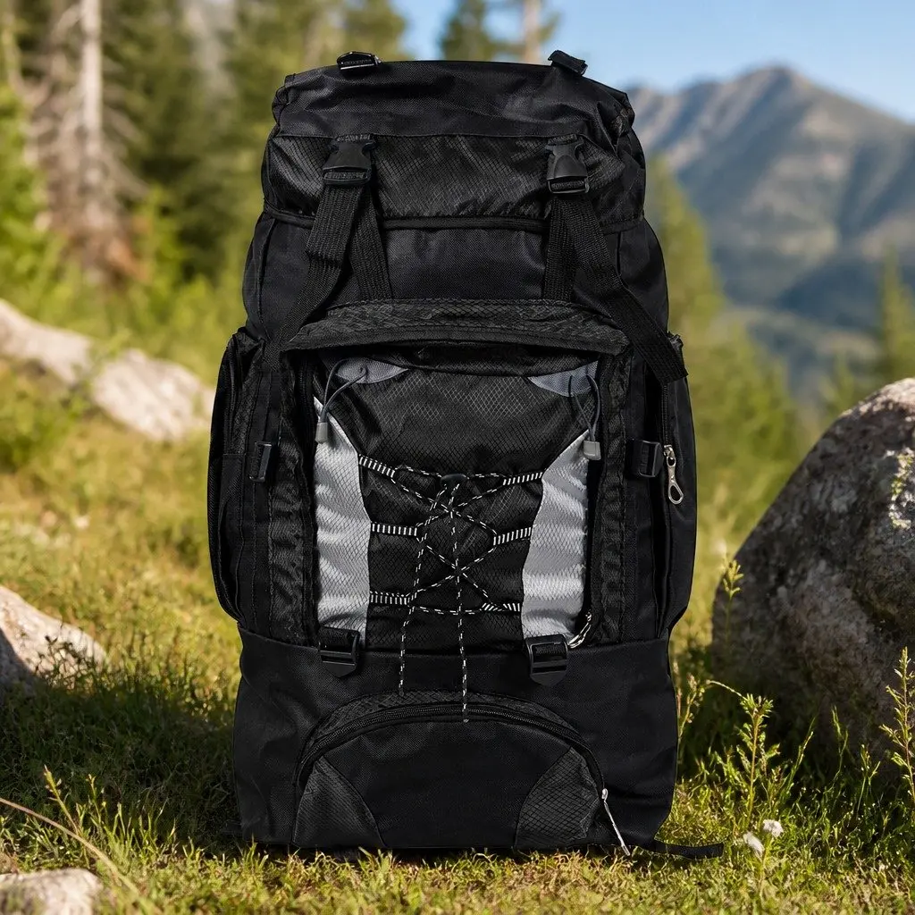 80L Military Backpack Tactical Waterproof Black