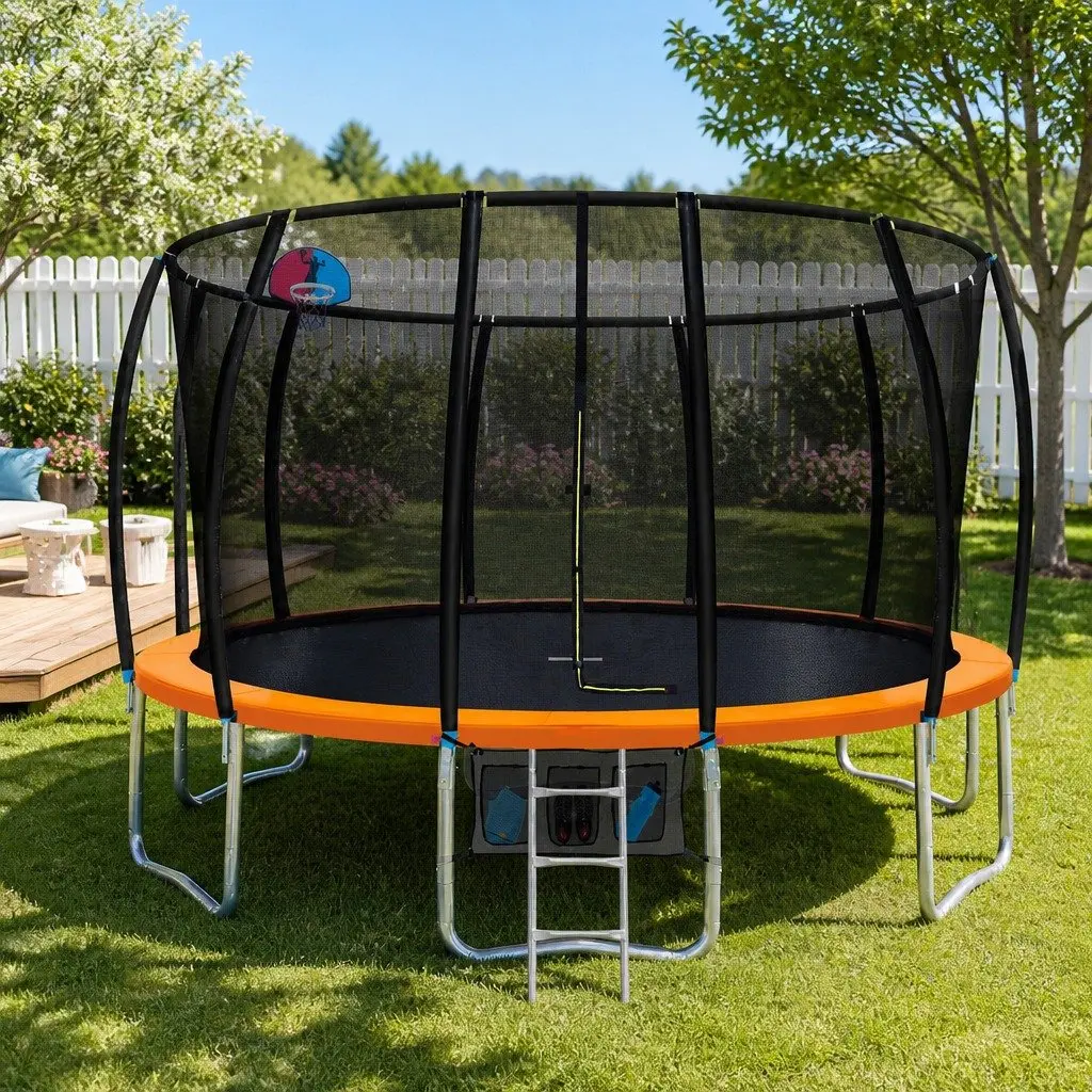 16FT Trampoline for Kids—Safe Playtime
