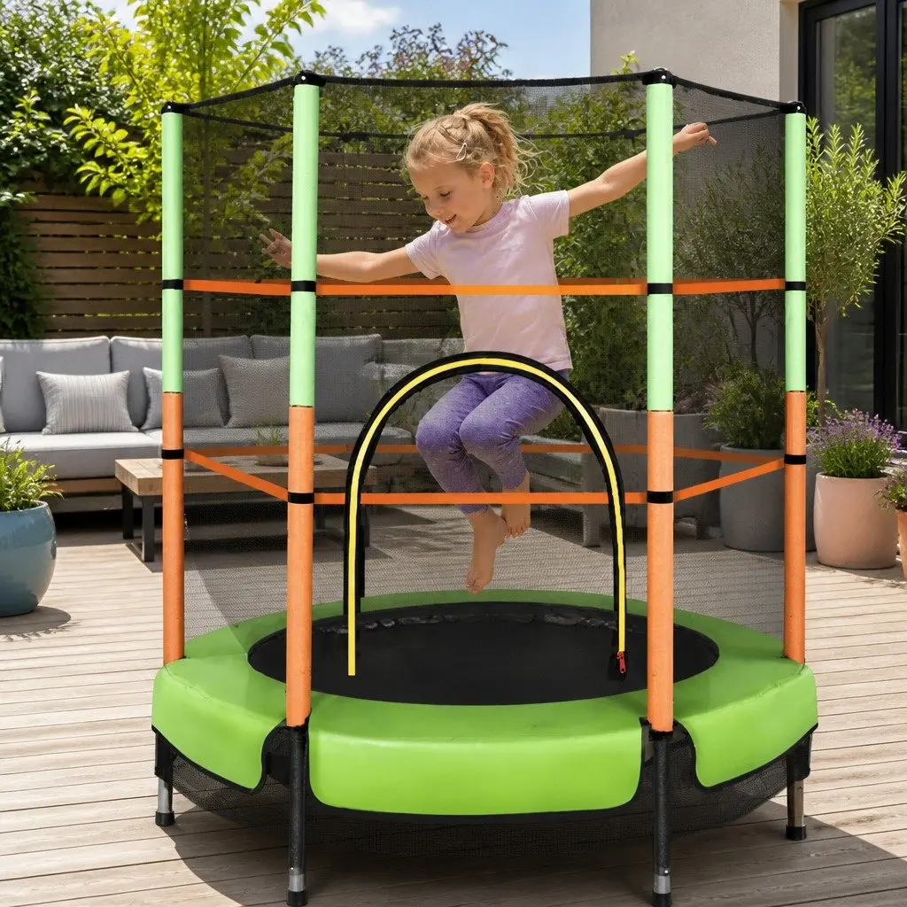 Kids 4.5FT Mini Trampoline with Safety Net for Jumping