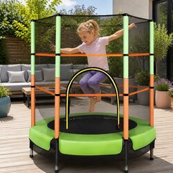 Kids Trampoline 4.5FT Mini Rebounder with Safety Net Enclosure Jumping Mat