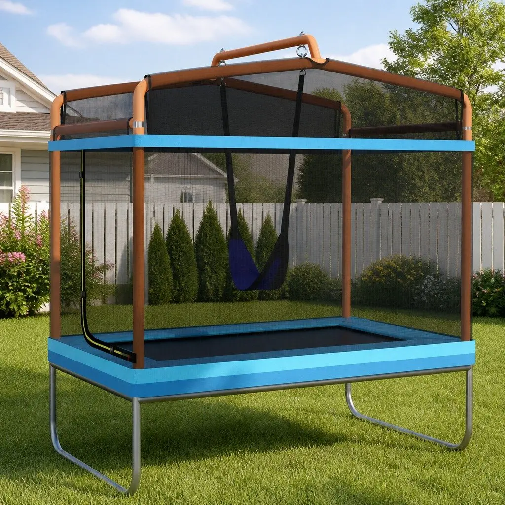 6FT Kids Trampoline and Swing Set