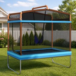 Join the Fun with the 6FT Kids Trampoline and Swing Set
