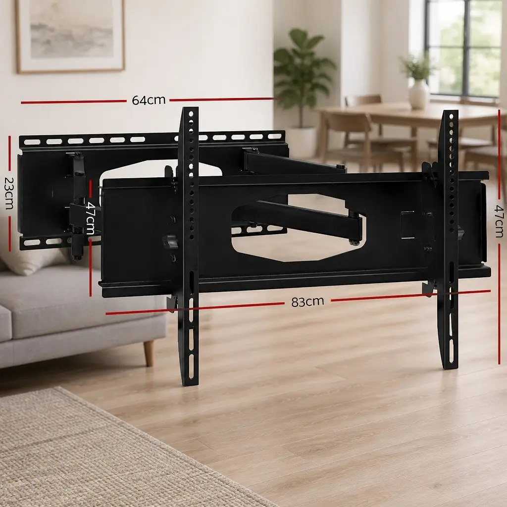 TV Wall Mount Bracket Full Motion Dual Arm Adjustable 32"-80
