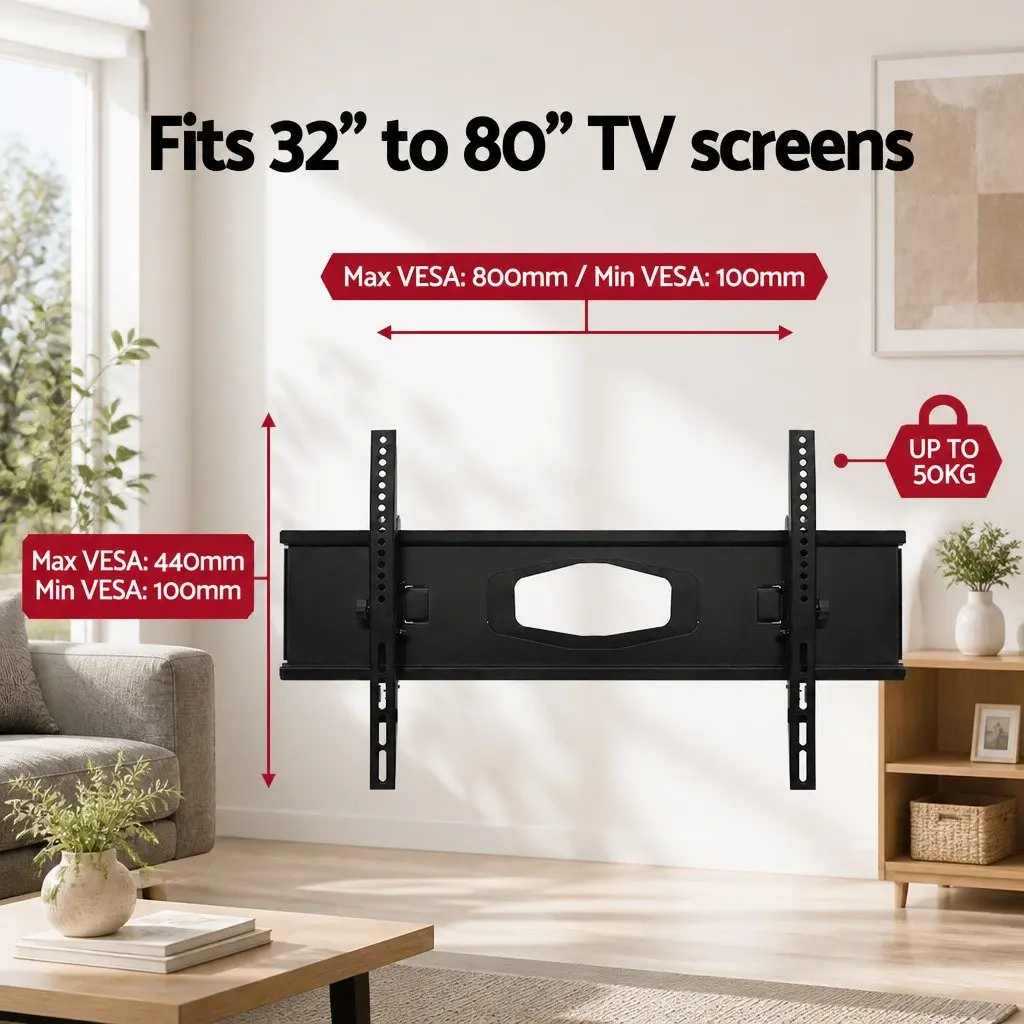 TV Wall Mount Bracket Full Motion Dual Arm Adjustable 32"-80