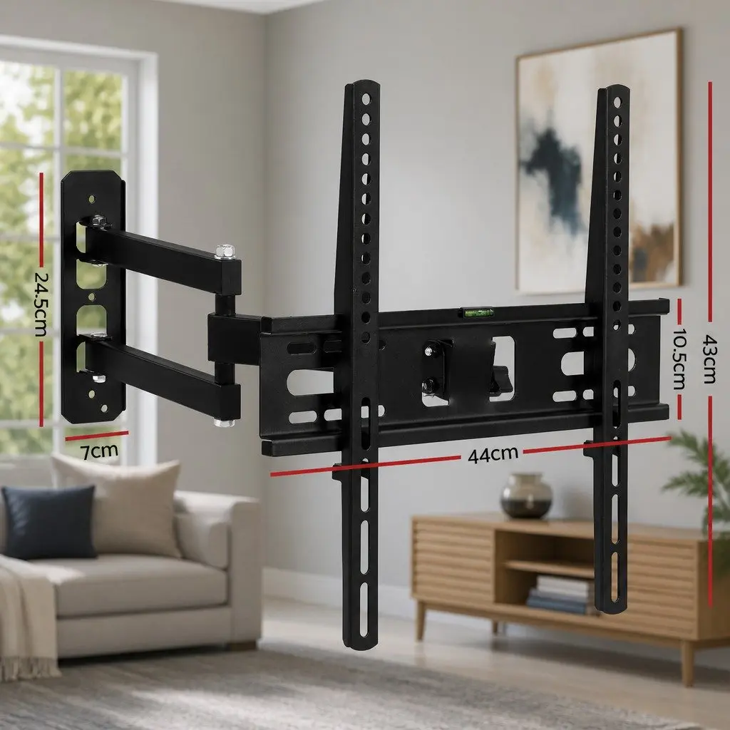 TV Wall Mount Bracket Full Motion Tilt Swivel 23"-55