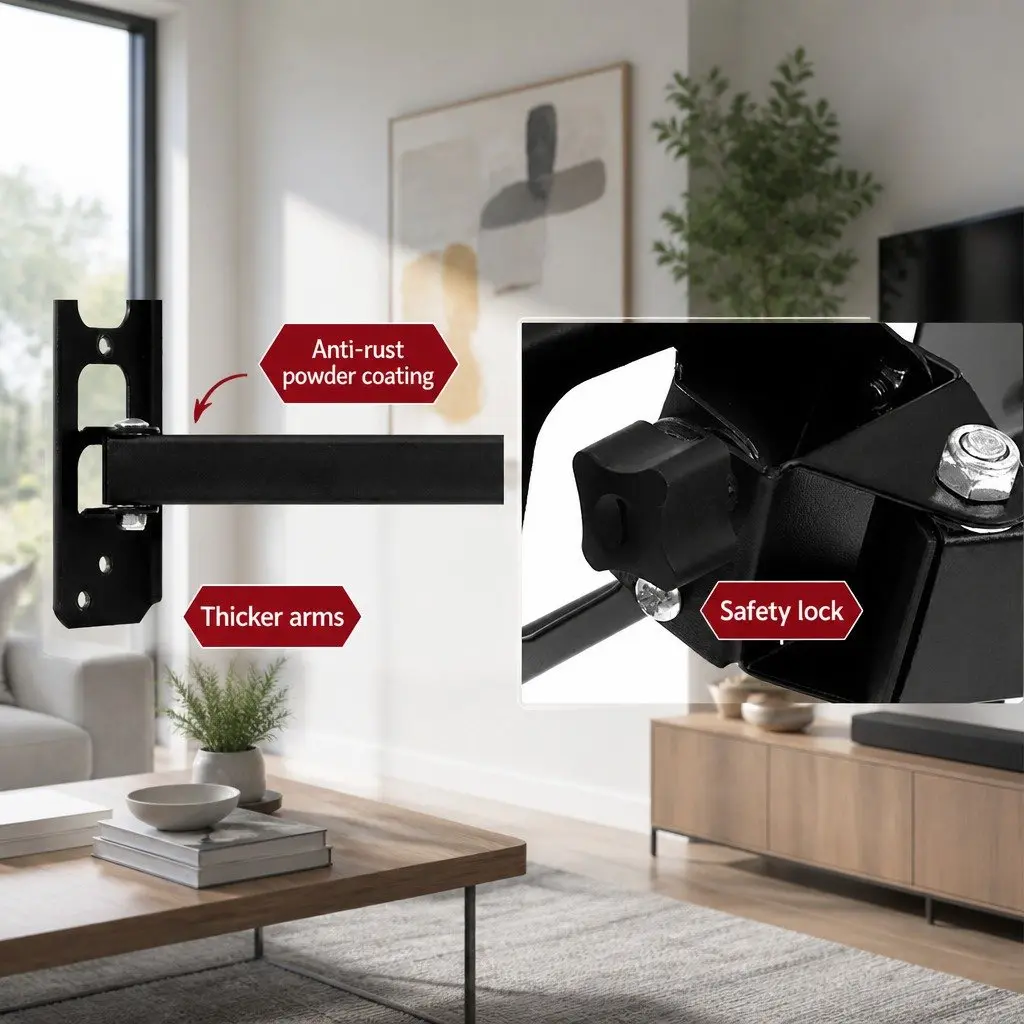 TV Wall Mount Bracket Full Motion Tilt Swivel 23"-55