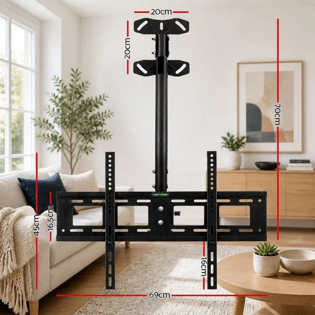 Ceiling Mount Bracket for TV Full Motion Tilt Rotation Black Universal VESA 32 to 75 Inch