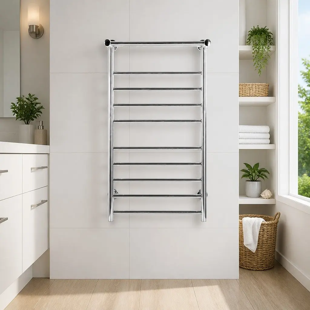 Electric Heated Towel Rail 14 Bars Wall Mounted Stainless Steel Clothes Dryer