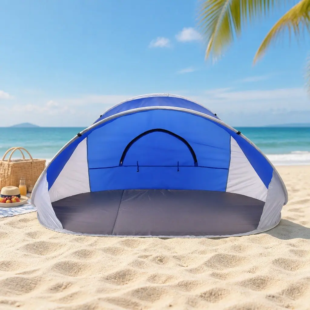 Pop Up Tent Instant Setup UV Resistant 4 Person Blue