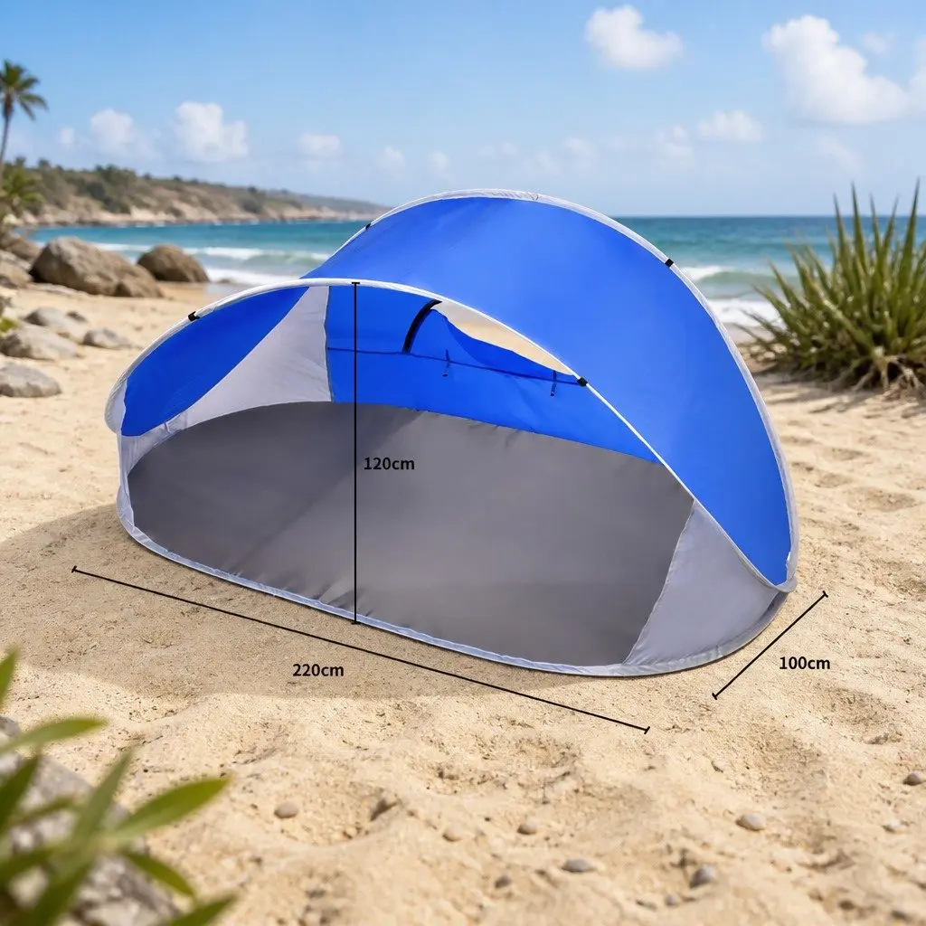 Pop Up Tent Instant Setup UV Resistant 4 Person Blue