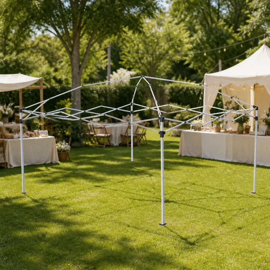 Pop Up Gazebo Adjustable Height 3x3m Waterproof UV Resistant Grey
