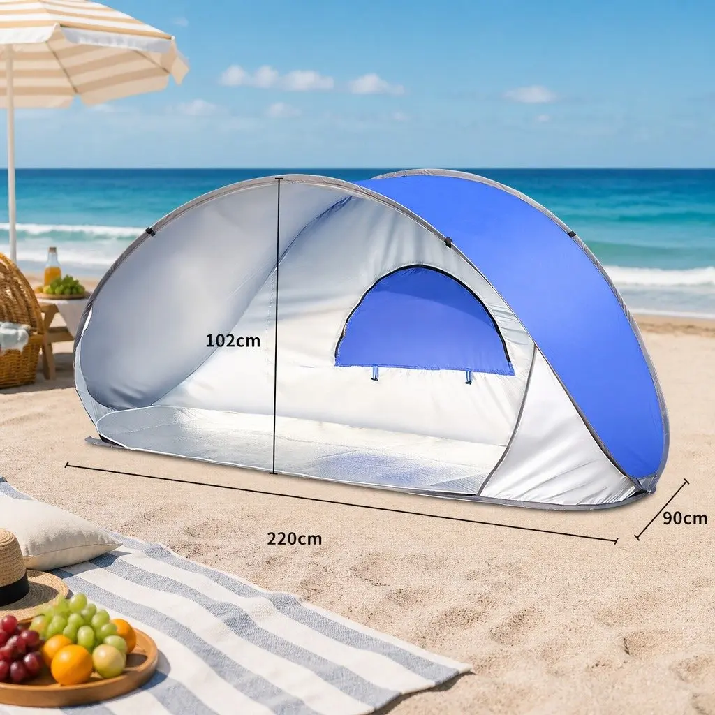 Pop Up Tent Instant Setup Family Beach Outdoor 220cm x 90cm x 102cm