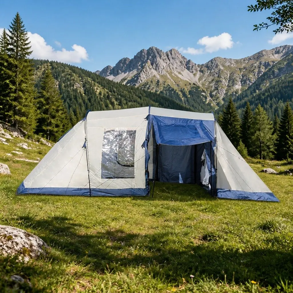 Large Family Camping Tent 6-8 Person 2 Bedroom Outdoor Hiking Shelter Waterproof