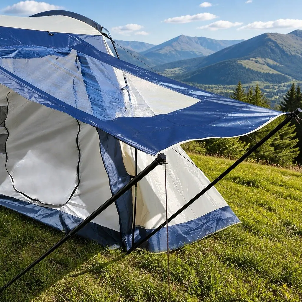 Large Family Camping Tent 6-8 Person 2 Bedroom Outdoor Hiking Shelter Waterproof
