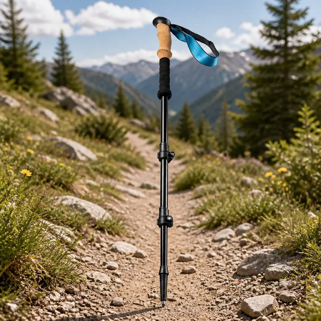Trekking Poles Adjustable Lightweight Carbon Fiber 62-135cm for Hiking Outdoor