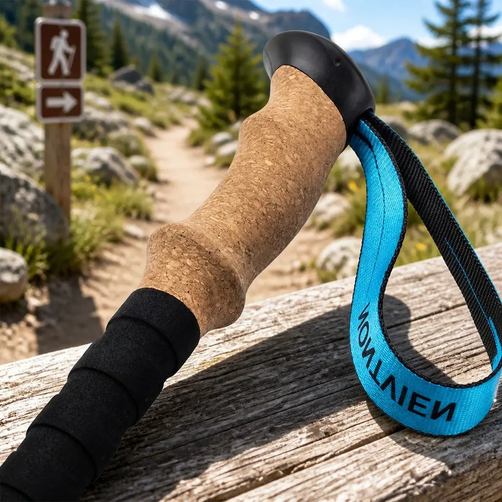 Trekking Poles Adjustable Lightweight Carbon Fiber 62-135cm for Hiking Outdoor