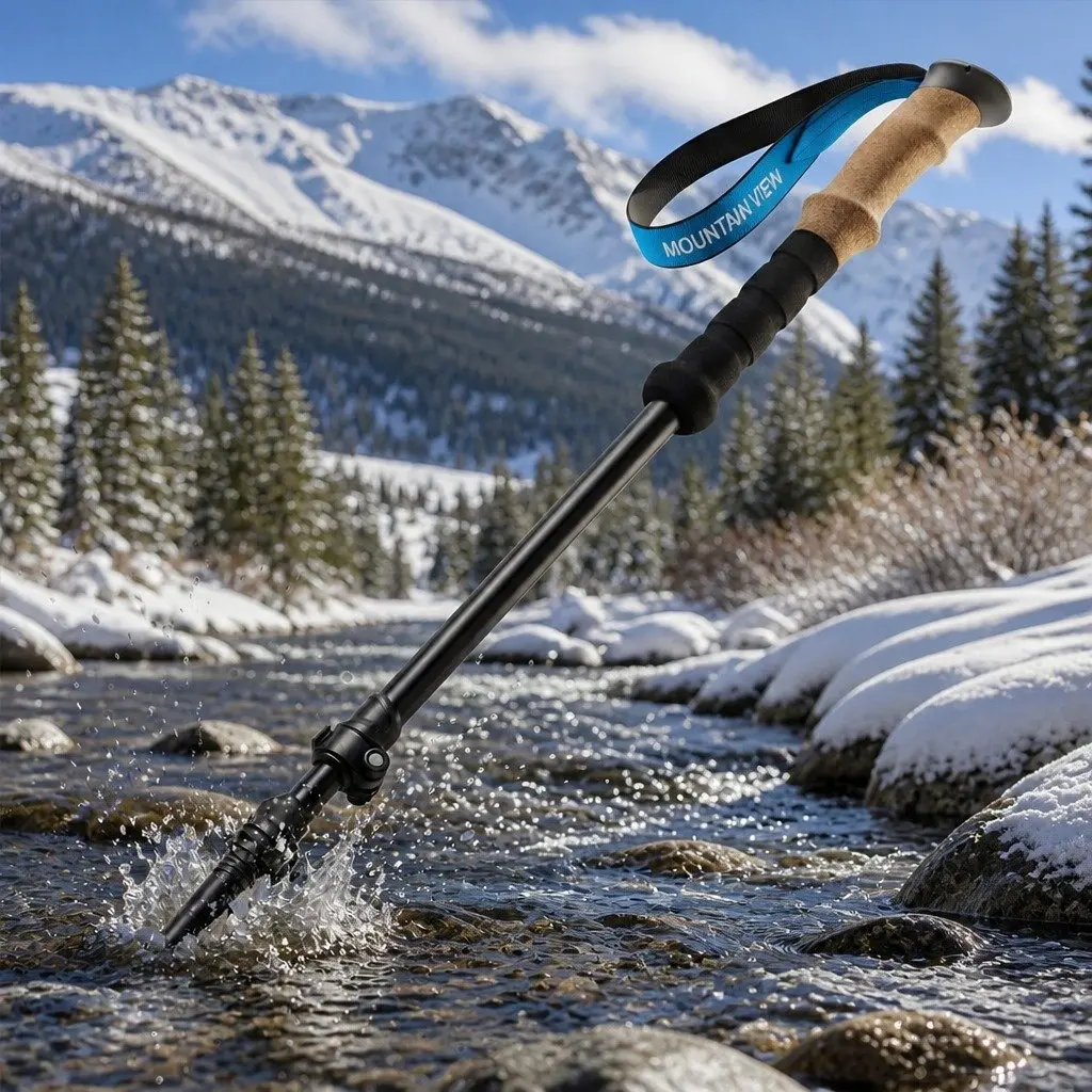 Trekking Poles Adjustable Lightweight Carbon Fiber 62-135cm for Hiking Outdoor