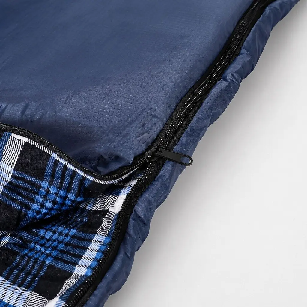 Single Sleeping Bag 3-Season Camping Hiking Envelope Rectangle Design Thermal