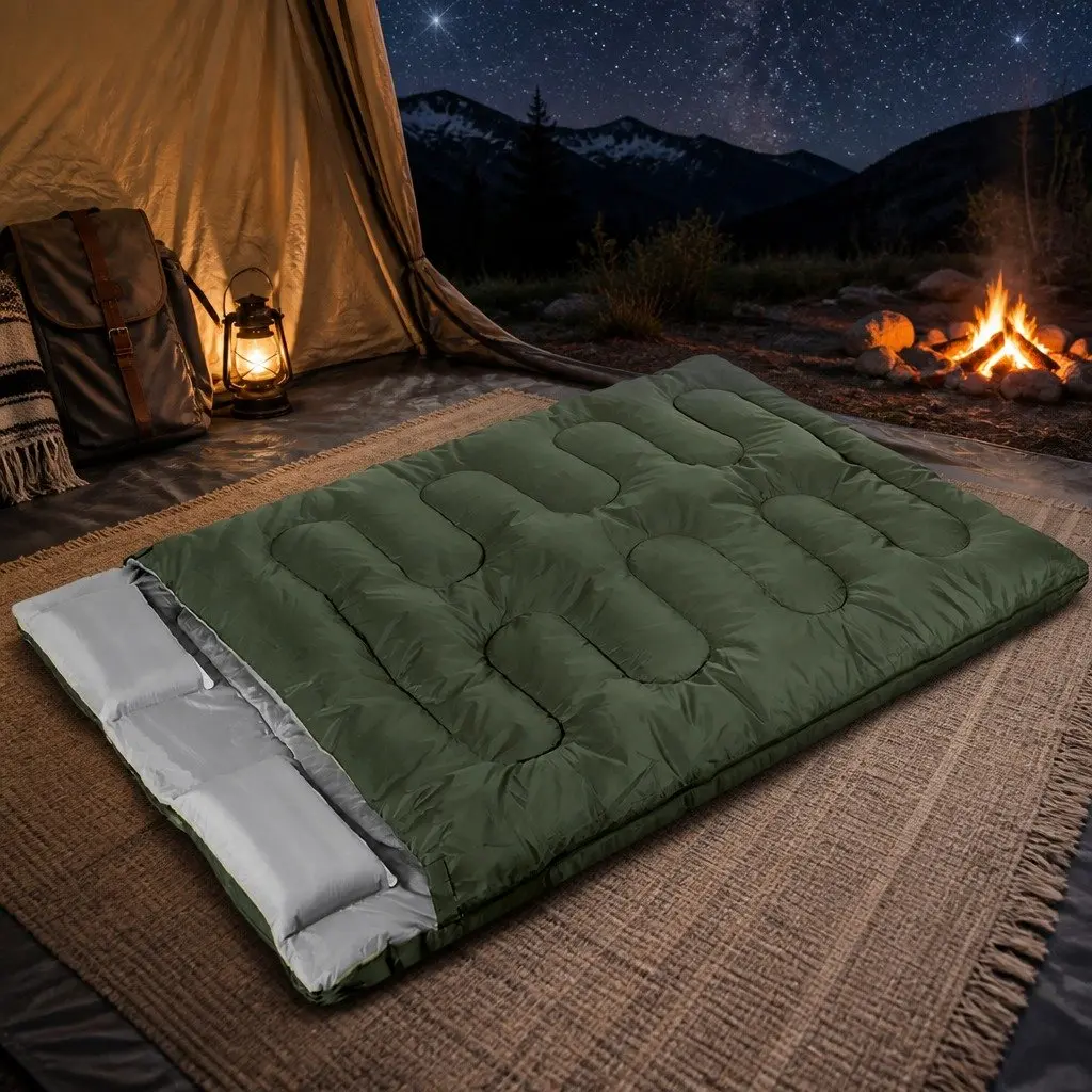 Double Sleeping Bag for Camping Comfort