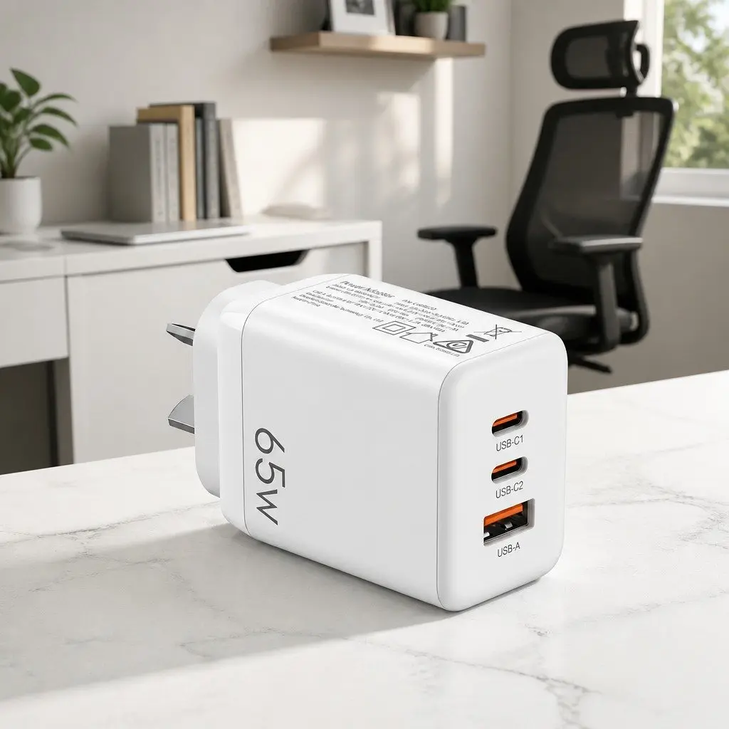 65W USB C Charger with 3 Ports