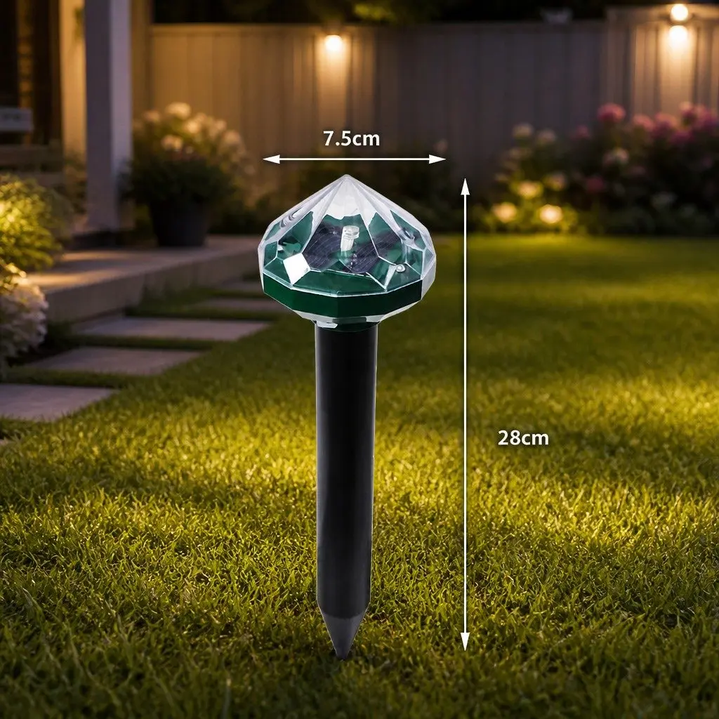 Solar Snake Repeller LED Light Vibration 4 Pack Garden Lawn Pest Deterrent