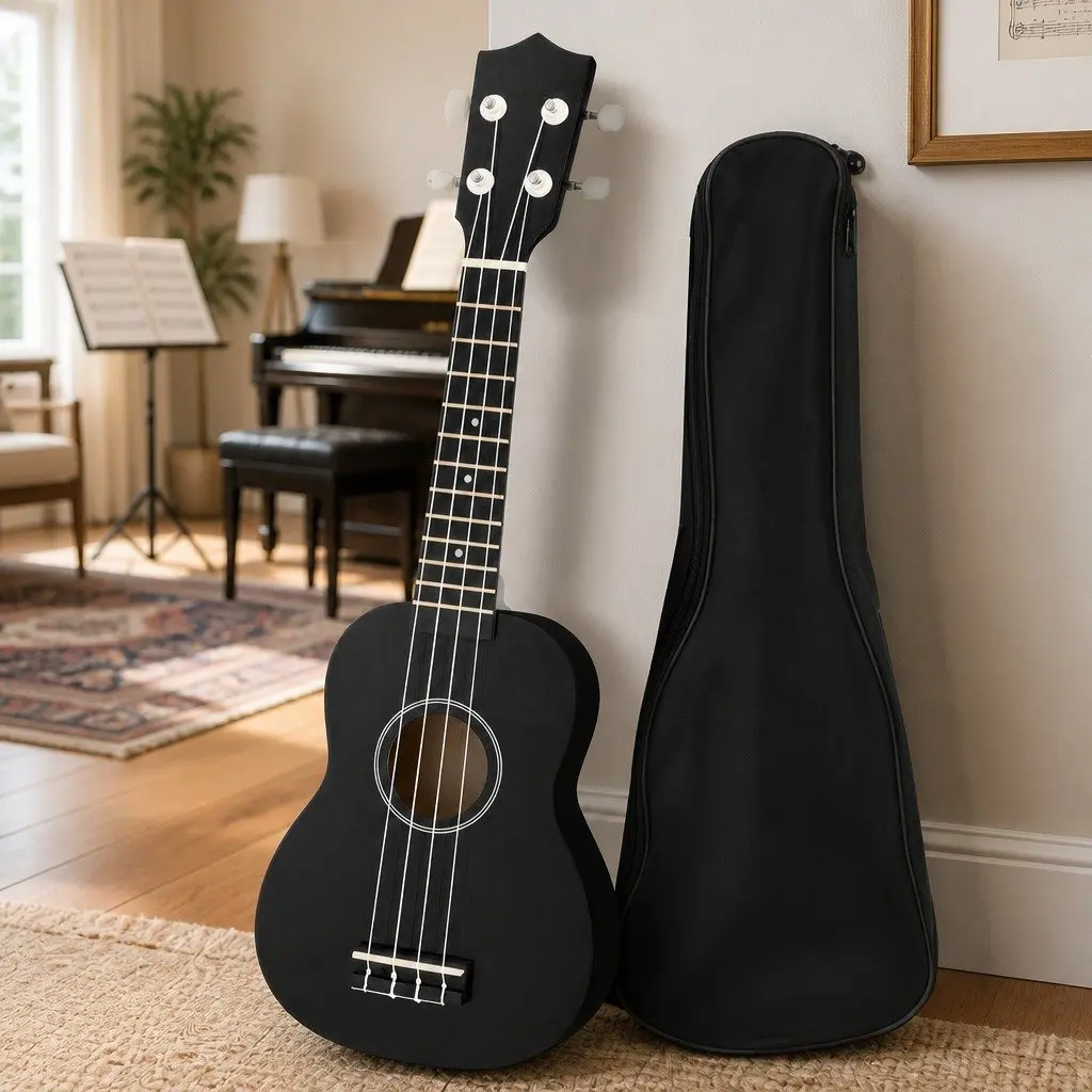 21 Inch Ukulele Beginner Basswood Arched Back Nylon Strings