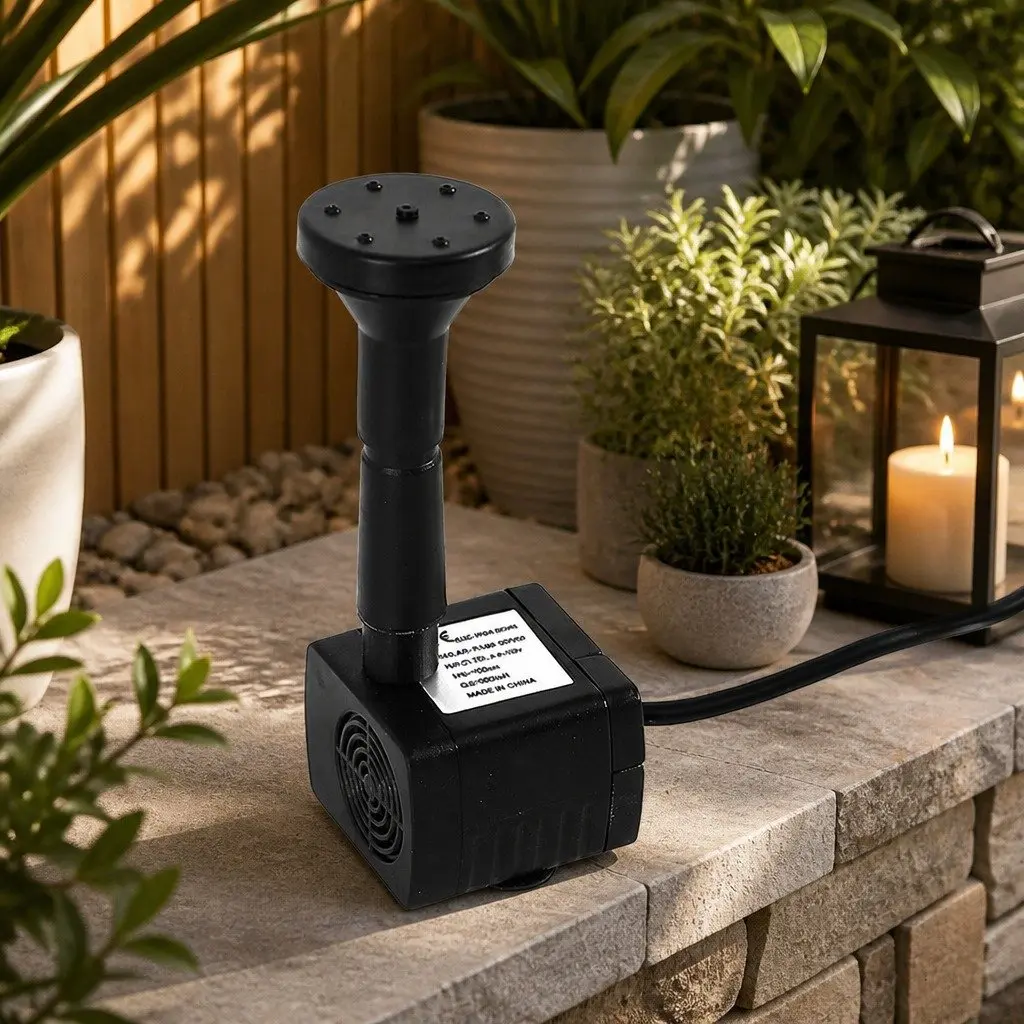 Solar Powered Water Fountain Pump Kit Adjustable Spray Patterns 45cm