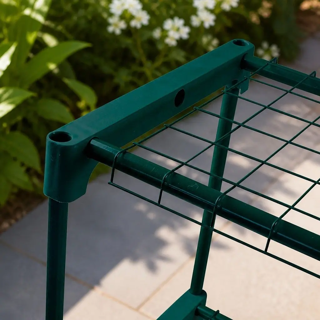 4 Tier Plant Stand Shelves Metal Storage Rack Garden Outdoor Indoor Display