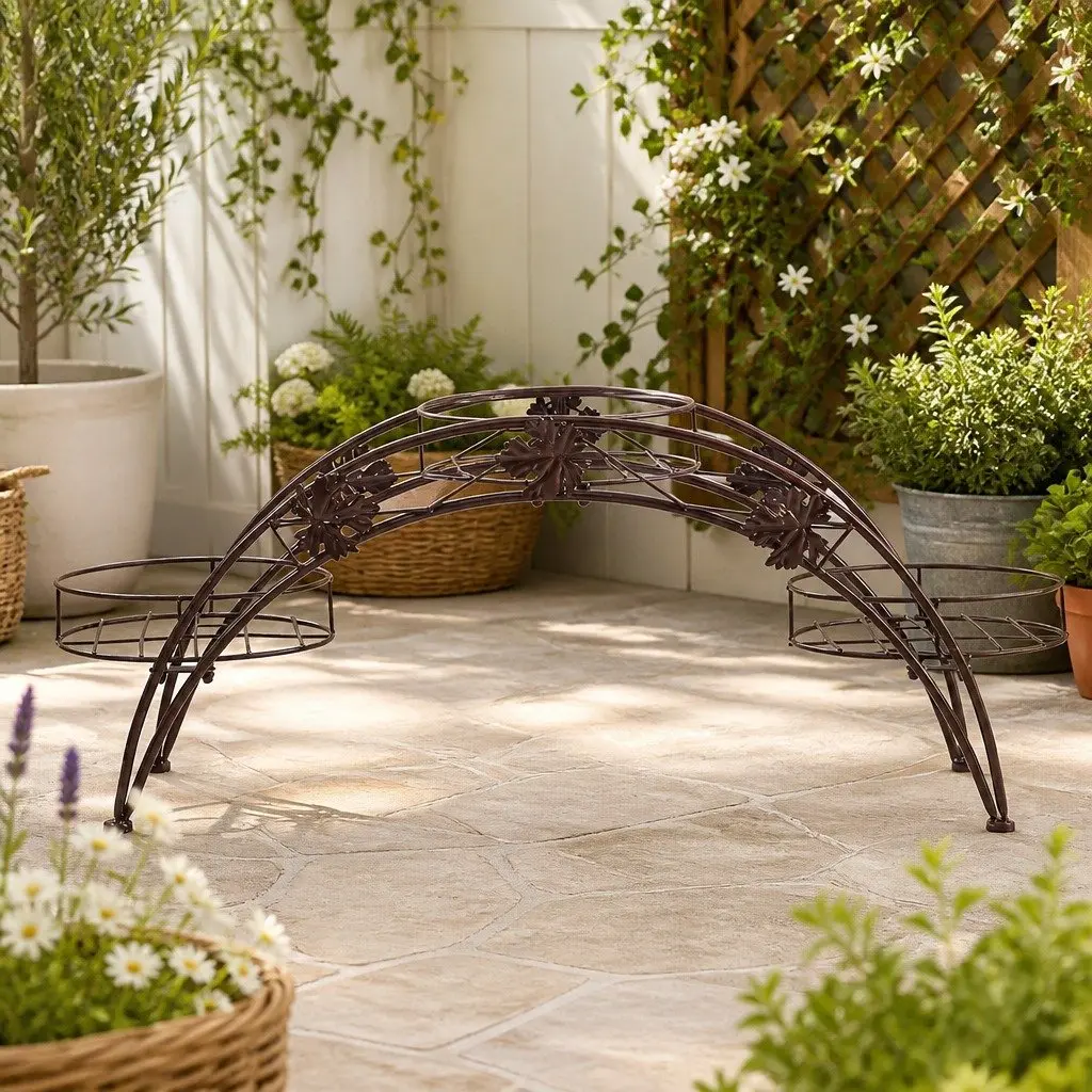 Metal Plant Stand Steel Frame Indoor Outdoor Large Small Pots
