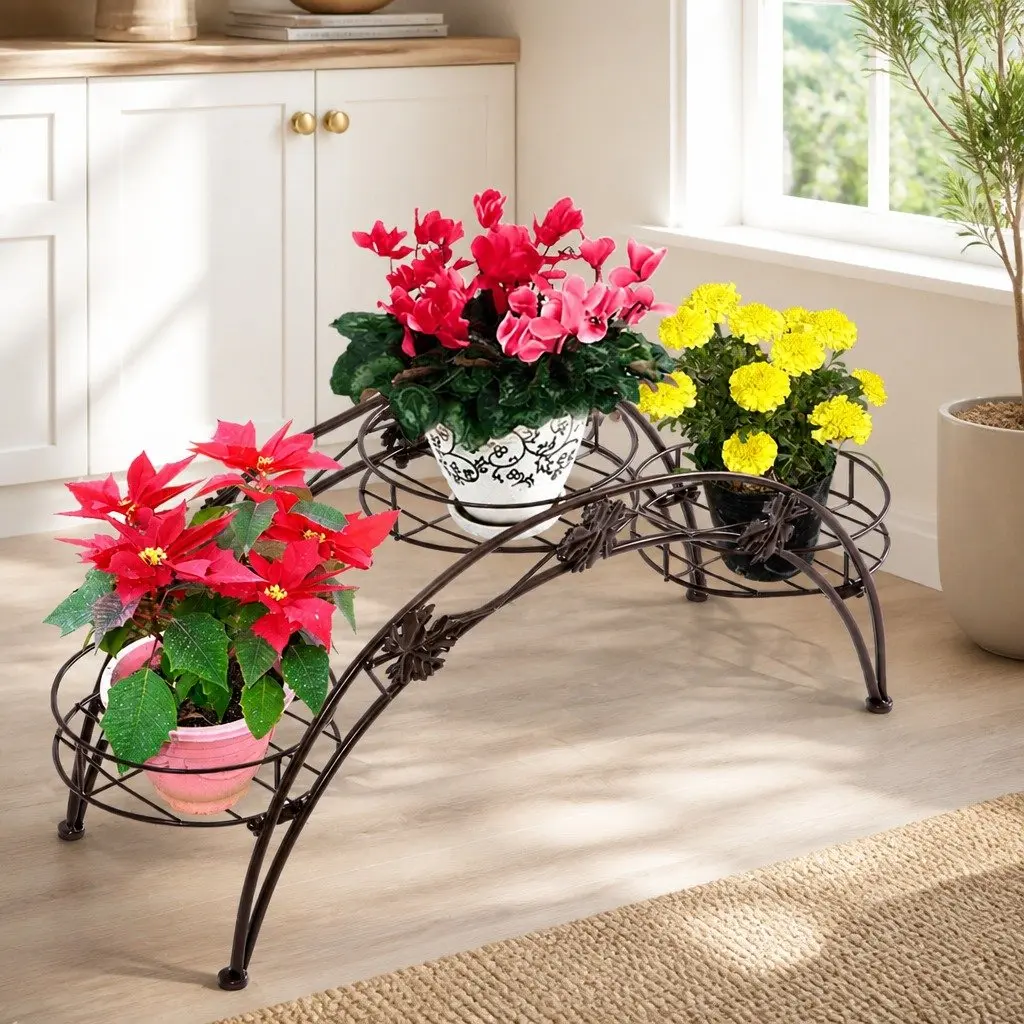 Metal Plant Stand Steel Frame Indoor Outdoor Large Small Pots