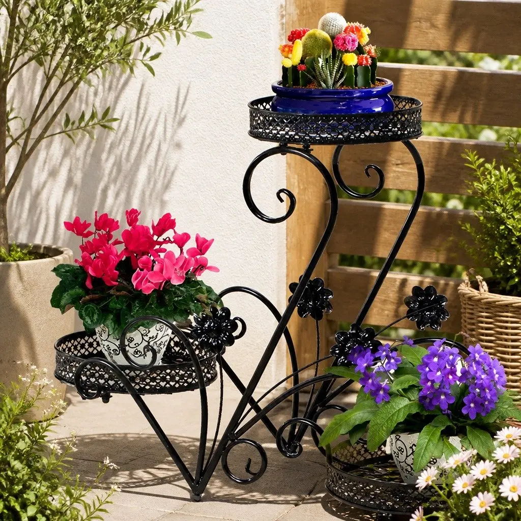 3-Tier Plant Stand for Indoor and Outdoor