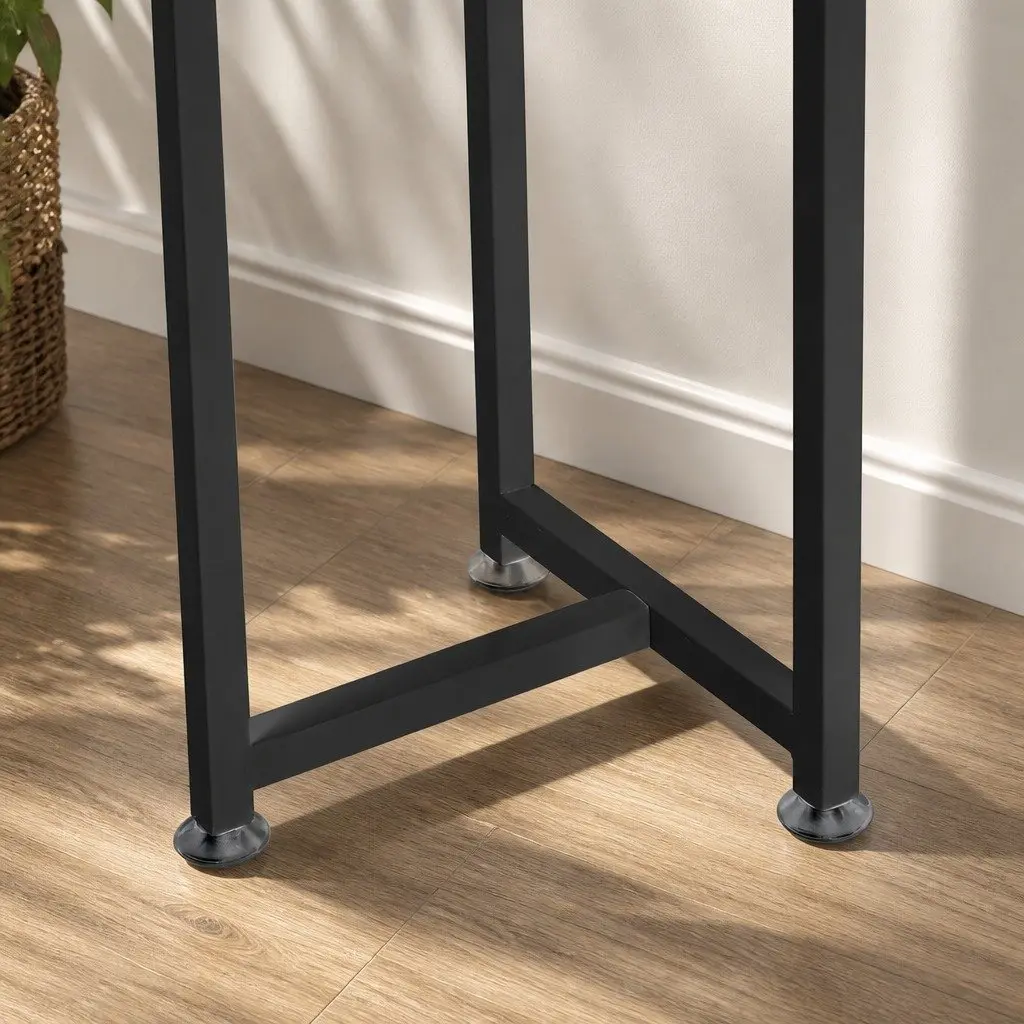 5 Tier Plant Stand Metal Frame Indoor Outdoor Flower Pot Display Shelf Black