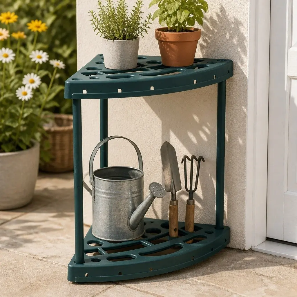 Garden Tool Rack Weatherproof 27 Slots Space-Saving