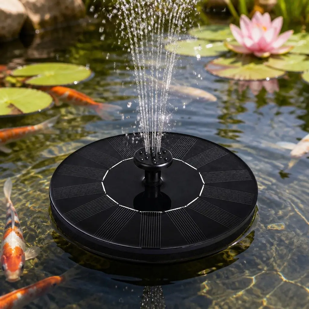 Solar Fountain Floating Pond Water Feature Brushless Pump 60cm