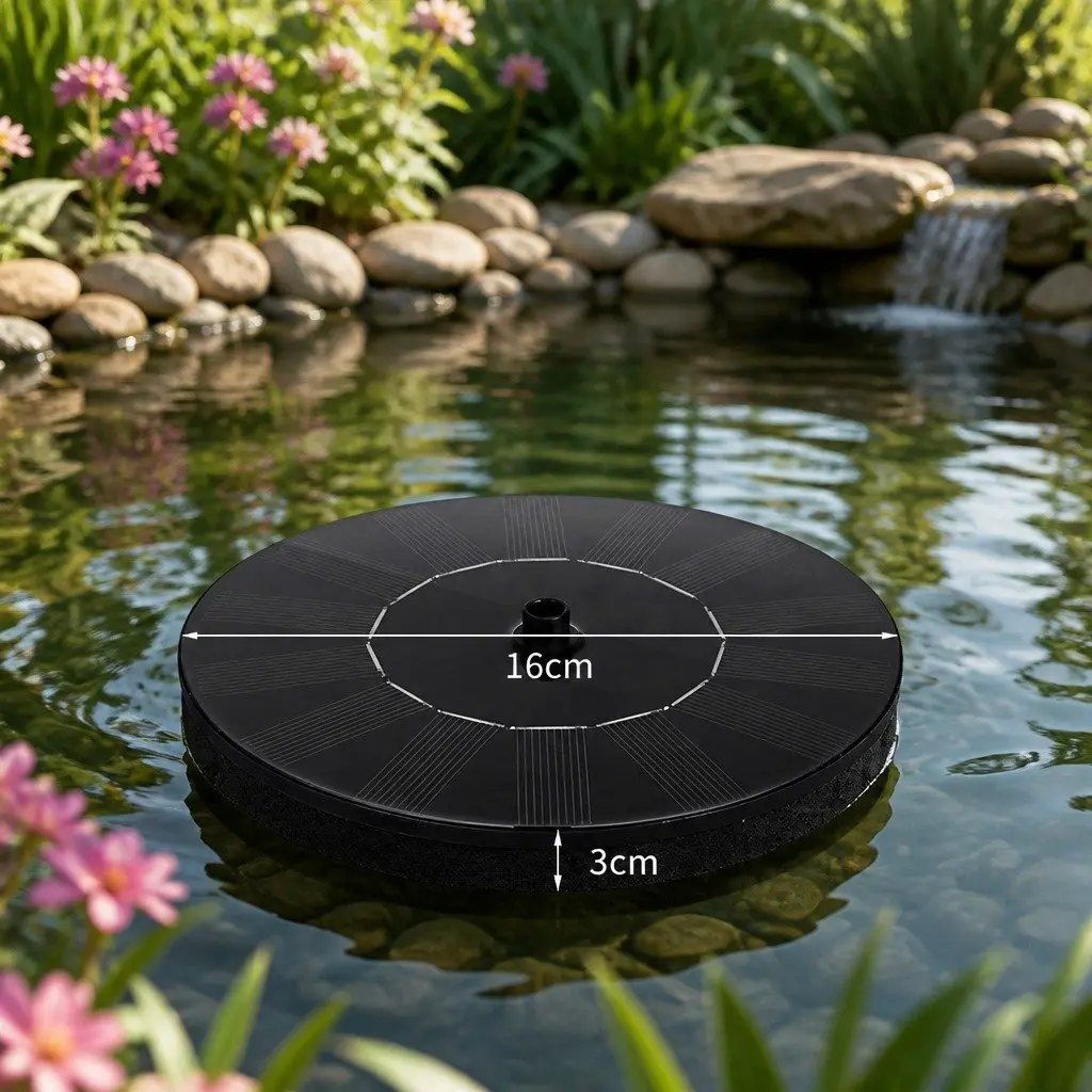 Solar Fountain Floating Pond Water Feature Brushless Pump 60cm