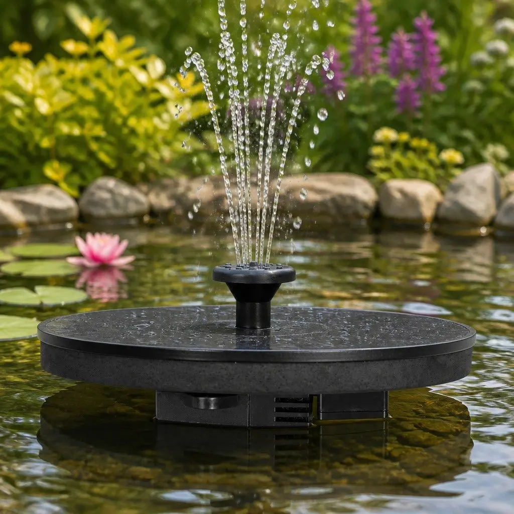 Solar Fountain Floating Pond Water Feature Brushless Pump 60cm