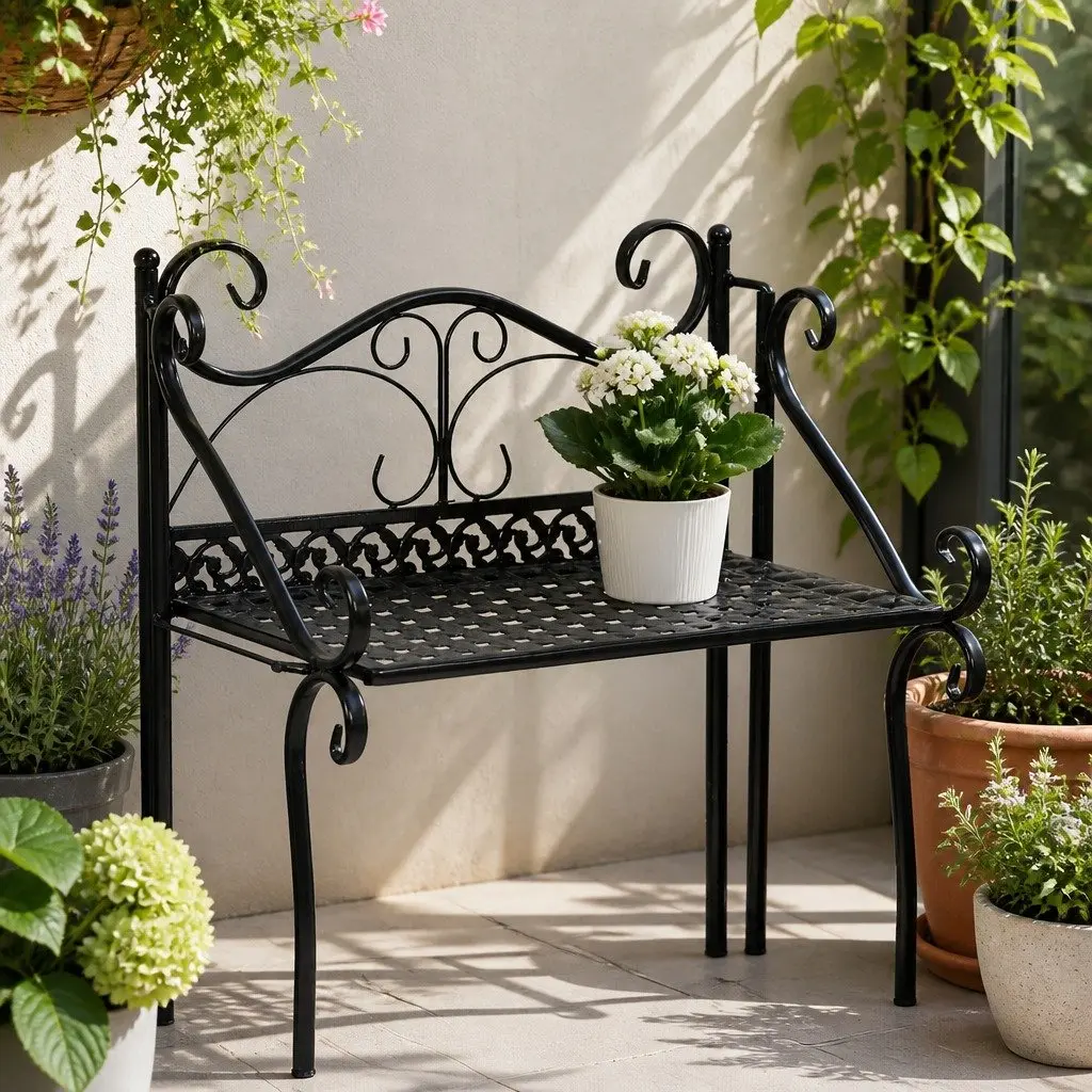 3 Tier Plant Stand Metal Outdoor Indoor Garden Balcony Flower Pot Rack Display
