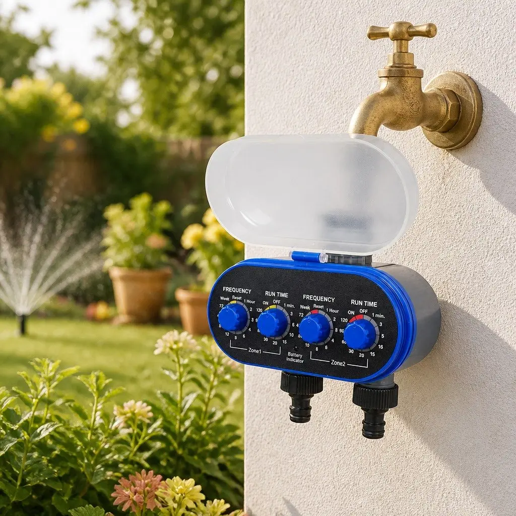 Water Tap Timer Automatic Irrigation Controller Electronic Waterproof 15cm x 16cm x 8cm