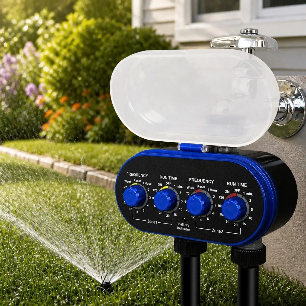 Water Tap Timer Automatic Irrigation Controller Electronic Waterproof 15cm x 16cm x 8cm