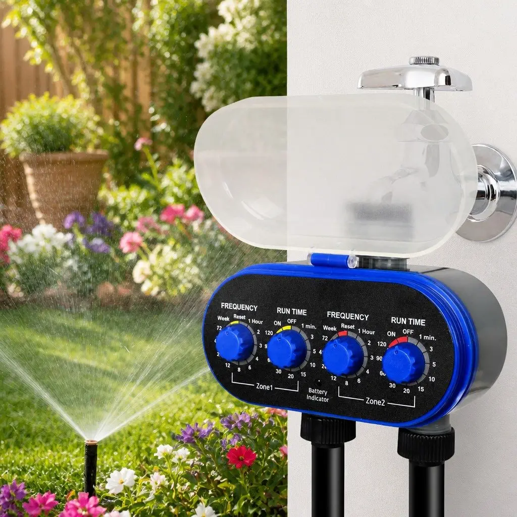 Water Tap Timer Automatic Irrigation Controller Electronic Waterproof 15cm x 16cm x 8cm