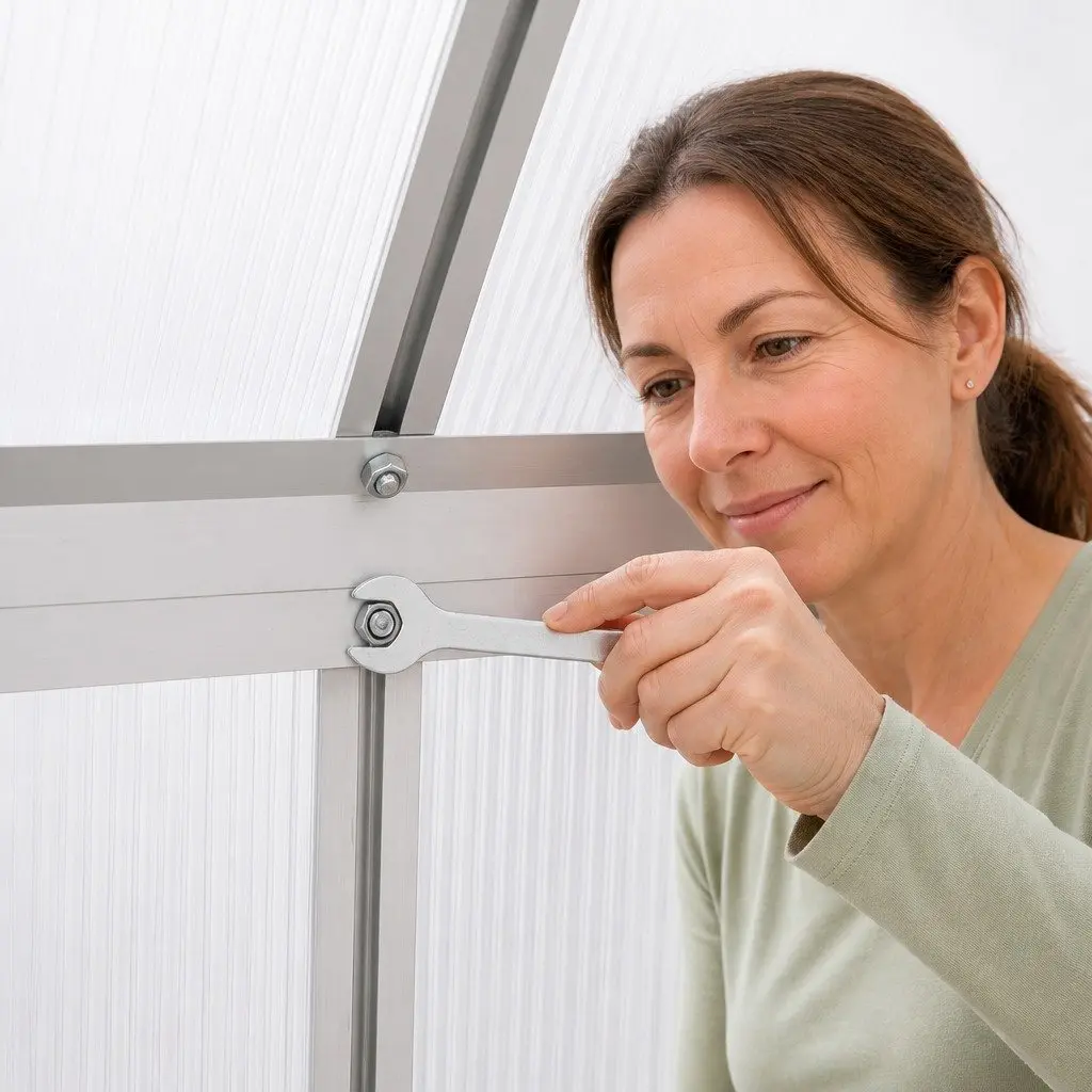 Aluminium Walk In Greenhouse Polycarbonate Large Outdoor 3.16m x 1.9m x 1.95m
