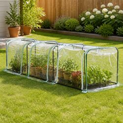 Greenhouse Flower Garden Film Tunnel Portable Plant Protection PVC Cover
