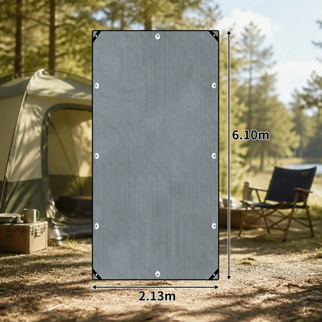 Heavy Duty Tarp Waterproof 200GSM 2.13m x 6.10m Outdoor Weather Protection