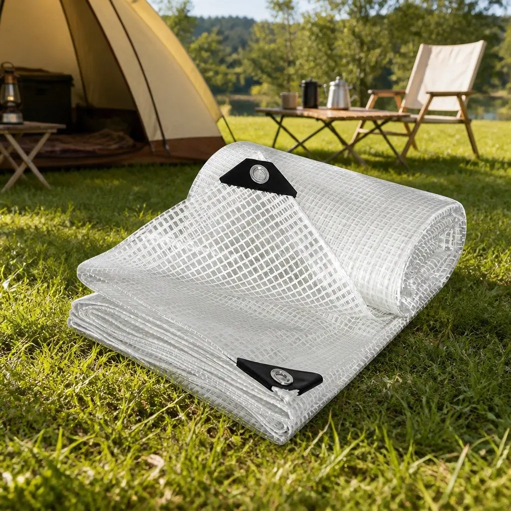 Heavy Duty Clear Tarp 200GSM Waterproof Camping Outdoor All-Weather Protection