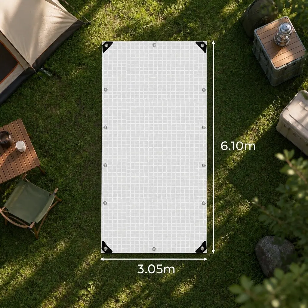 Heavy Duty Clear Tarp 200GSM Waterproof Camping Outdoor All-Weather Protection