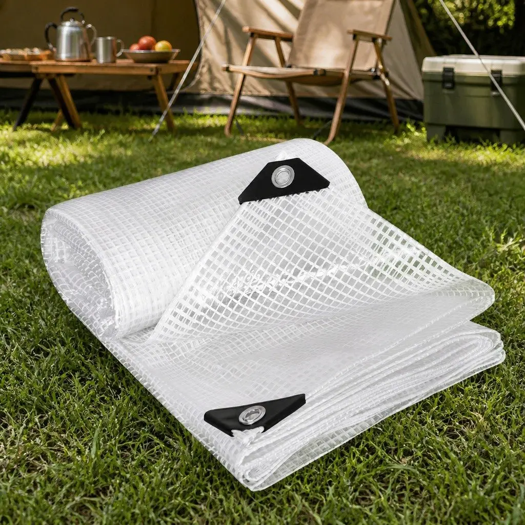 Heavy Duty Clear Tarp 200GSM Waterproof Camping Outdoor All-Weather Protection