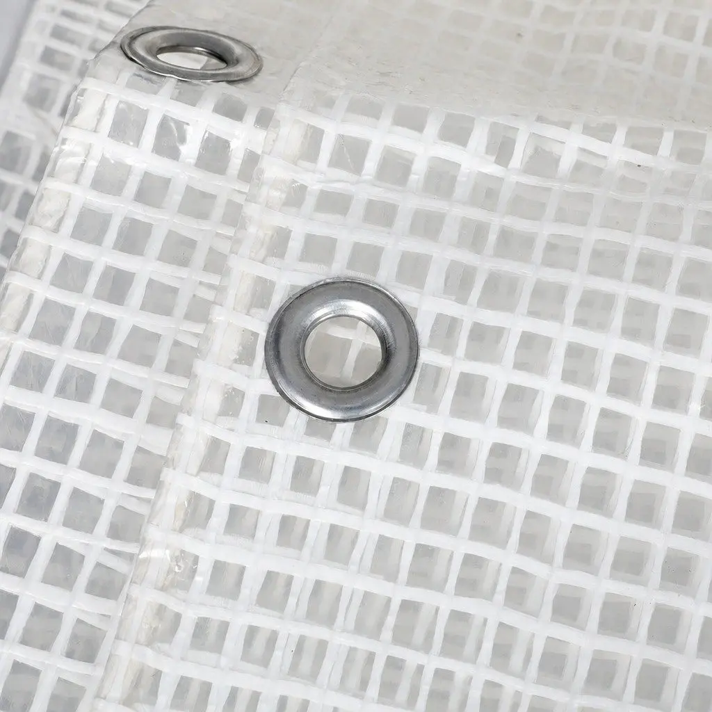 Heavy Duty Clear Tarpaulin Waterproof 200GSM Size Options Available