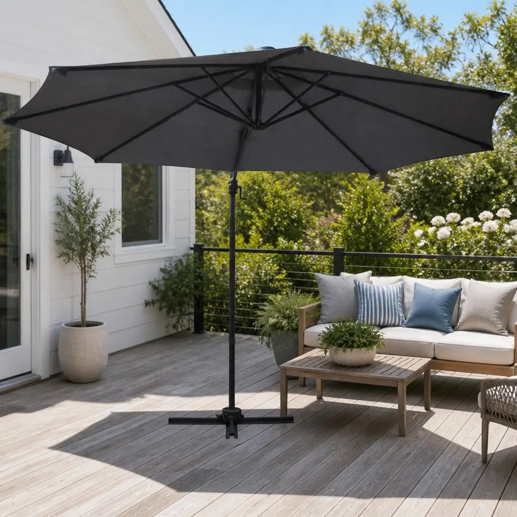 3m Outdoor Cantilever Umbrella 360 Degree Rotating Side Post Beach Garden Shade