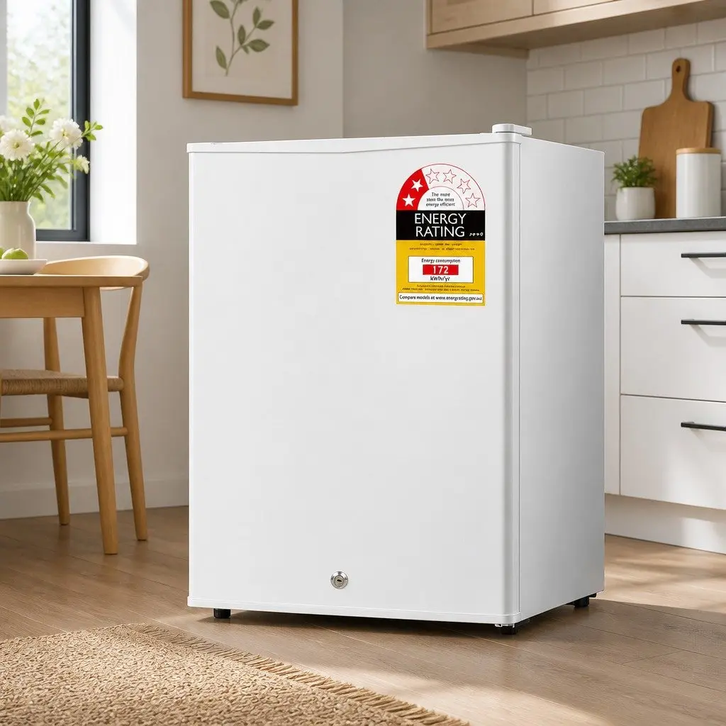 42L Upright Freezer Fridge Portable Compact Caravan Apartment Holiday Home White